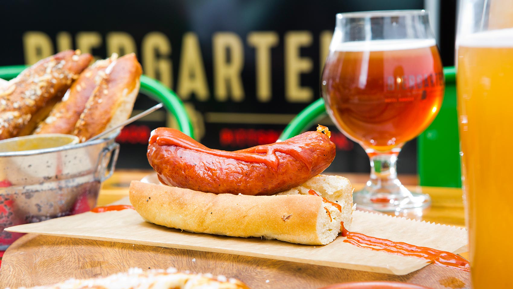 beer and bratwurst