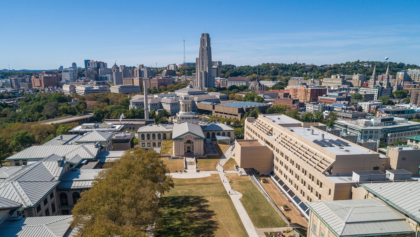aerial view of Carnegie Mellon University