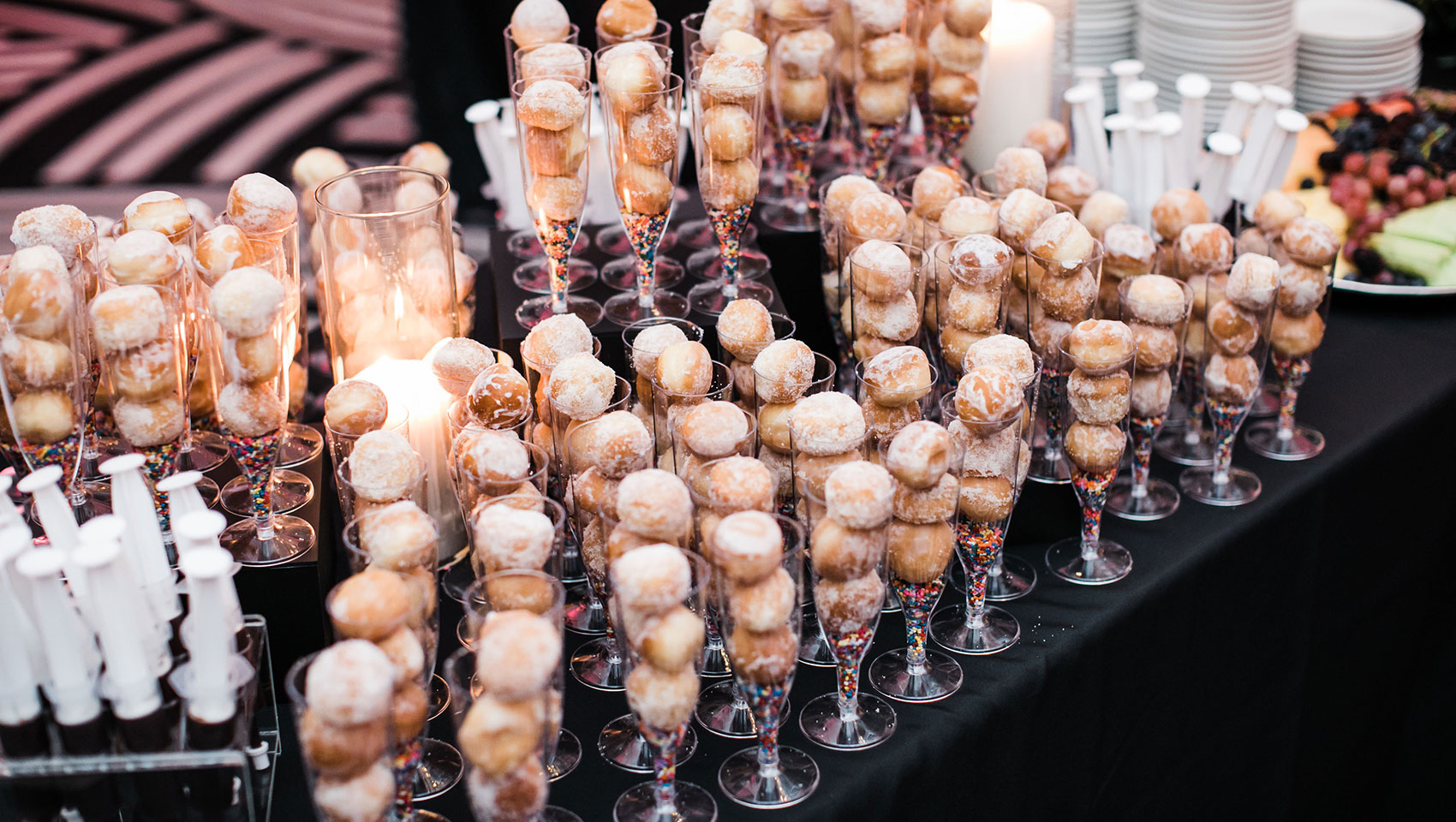 wedding donut dessert display