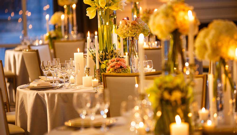 wedding table setup