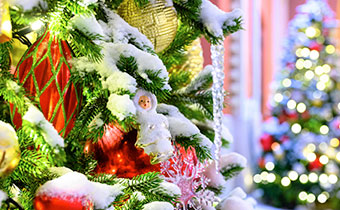 Christmas Tree Decorated with Ornaments