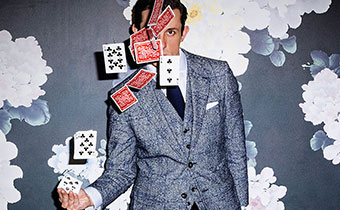 Magician throwing Cards